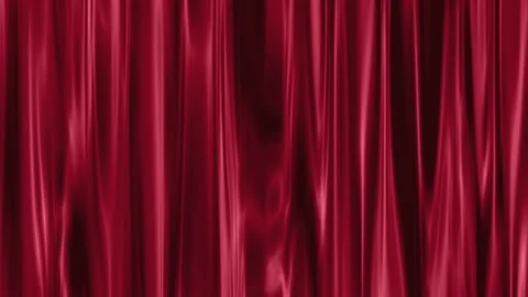 Abstract red vertical satin fabric curtain Stock Footage 323343876