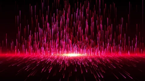 Abstract red vertical streaks particles motion background rising from floor Stock Footage 327521997
