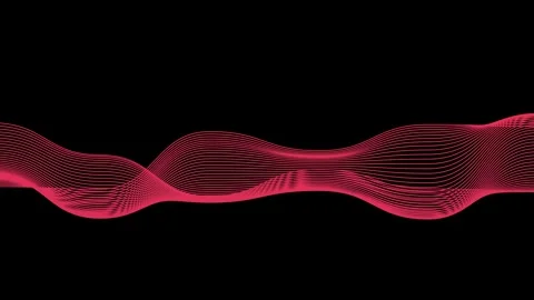 Abstract Red Wave on Black Background - Modern Design Element. Stock Footage 319455512
