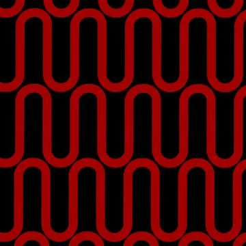 Abstract red wave, black background Stock Illustration