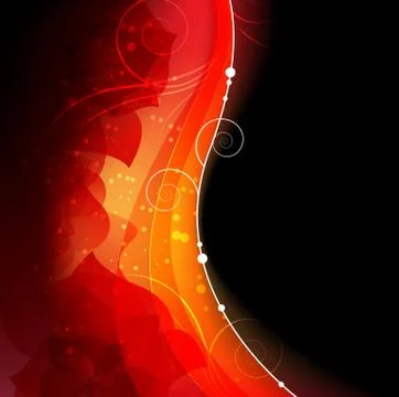 Abstract red wave Stock Illustration