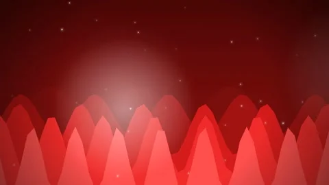Abstract red wave motion background with glowing particles and soft light Stock Footage 345427221