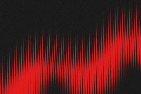 Abstract red wave pattern on black textured background Stock Illustration