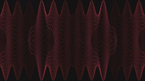 Abstract Red Wave Pattern on a Dark Background - A Visual Symphony Stock Footage 329952279