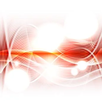 Abstract red wave on white background Stock Illustration