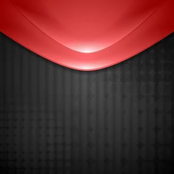 Abstract red waves design. Tech background 스톡 일러스트