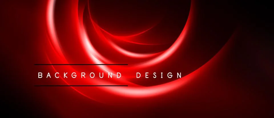 Abstract red waves form dynamic background. Bright lines create modern design 스톡 일러스트