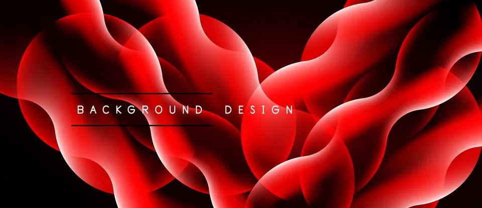 Abstract red waves form dynamic background. Smooth shapes overlap, creating 스톡 일러스트