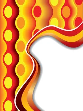 Abstract red waves Stock Illustration