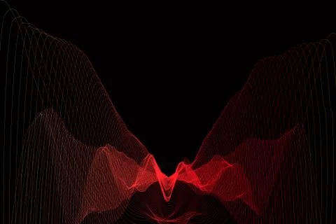 Abstract red waves -  vector illustration Stock Illustration