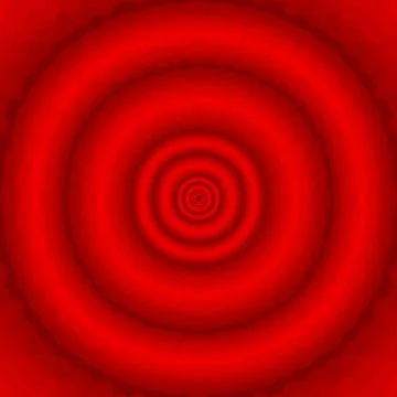 Abstract red wavy background with concentric circles Stock Illustration