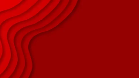 Abstract Red Wavy Background with Dynamic Flowing Shapes and Modern Design. Stock Footage 339126613