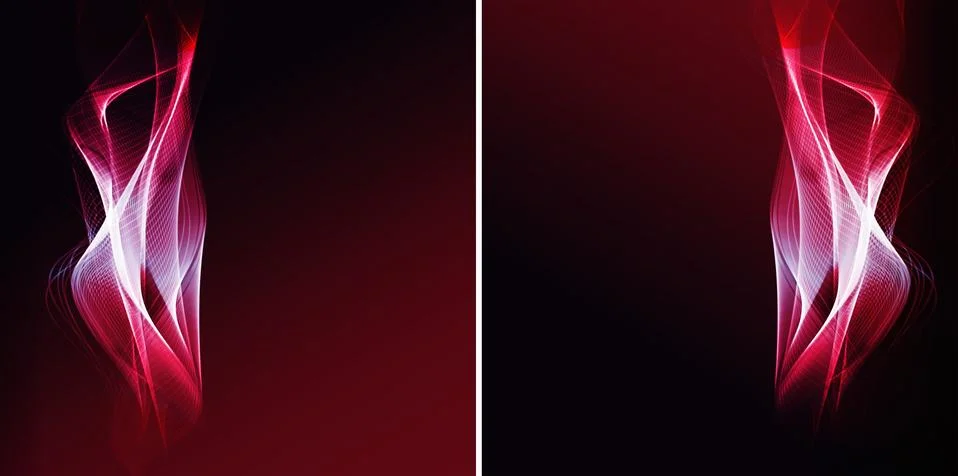 Abstract red wavy  composition for text. Stock Illustration