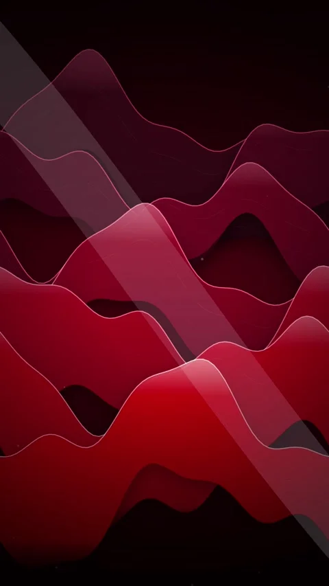 Abstract Red Wavy Layers Motion Background Stock Footage 346197754