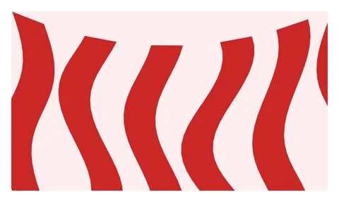 Abstract red wavy lines on light background, simple graphic element. Stock Illustration