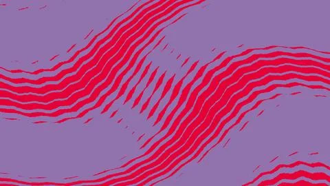 Abstract red wavy lines pattern on purple background Stock Illustration