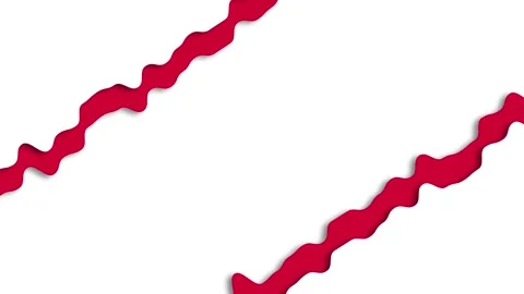 Abstract Red Wavy Lines on White Background Stock Footage 303185762
