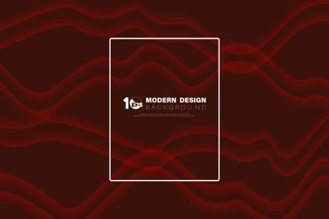 Abstract red wavy pattern design of futuristic cover space background. Stock Illustration