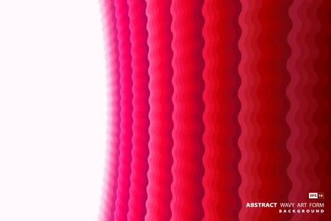 Abstract red wavy pattern design decoration cover template background. Stock Illustration