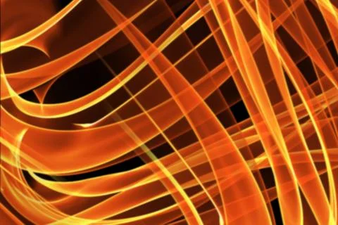 Abstract red wavy smoke flame over black background Stock Illustration