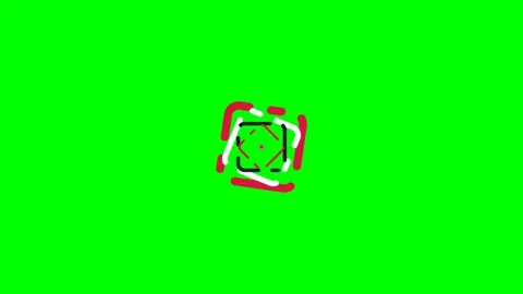 Abstract red white and black geometric square pattern on green background Stock Footage 340901660