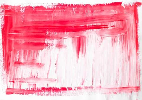Abstract red white background painted watercolor Stock Illustration