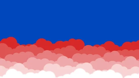 Abstract Red White Blue Clouds Sky Background Motion Graphic. Stock Footage 339916073