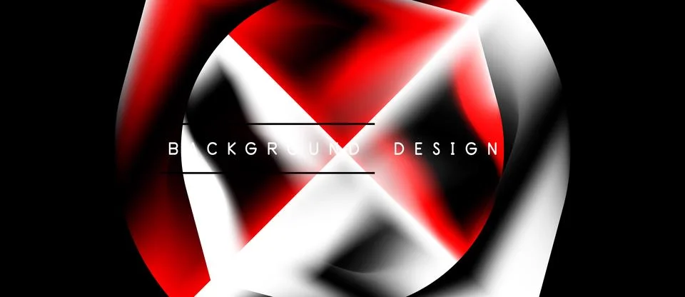 Abstract red, white design. Dynamic shapes overlap, creating fluid visual e.. Stock Illustration