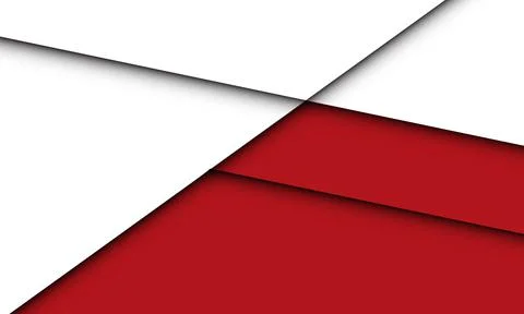 Abstract red white geometric shadow design modern futuristic background vecto Stock Illustration