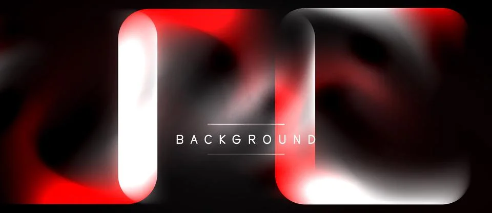 Abstract red, white gradients. Dynamic shapes overlap dark background. Modern Stock Illustration
