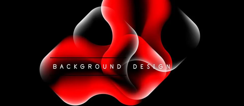 Abstract red, white layers create flowing shapes. Background text reads 库存插图