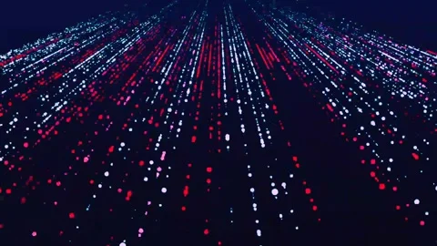 Abstract red white spirals strings motion background Stock Footage 261363525