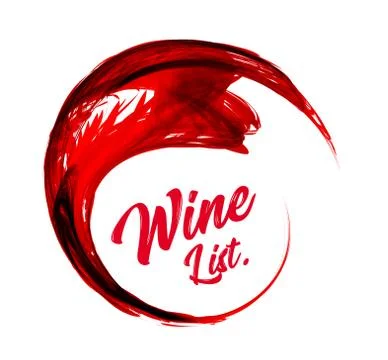 Abstract red wine background. Wine list. Vector illustration on white. Stock Illustration