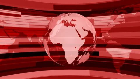 Abstract Red World Map Background with Globe Stock Photos