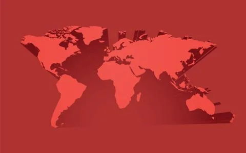 Abstract red world map Stock Illustration