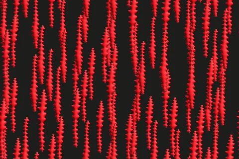 Abstract Red Worm Seamless Pattern 3D Illustration Background Stock-Illustration