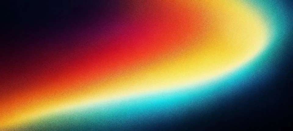 Abstract Red Yellow Blue Gradient Grainy Texture Background 库存插图