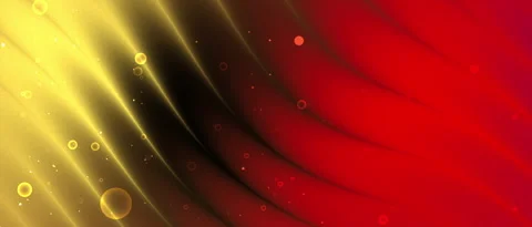 Abstract Red Yellow Gradient Swirls with Floating Particles and Bubbles Stock Footage 341834212