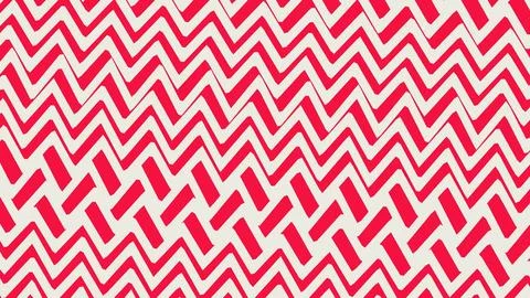 Abstract red zigzag pattern across a white background fills the frame with dy 库存插图