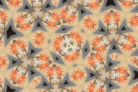 Abstract reflection of Christmas star image for background use, kaleidoscope Stock Illustration