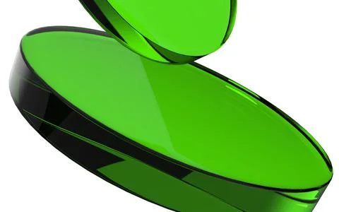 Abstract reflection green glass render Stock Illustration