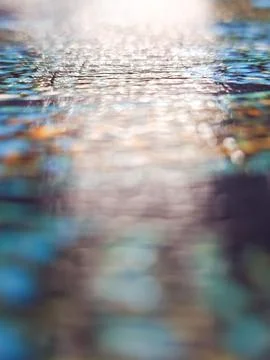 Abstract reflection of light on a wet textured surface Stock Photos