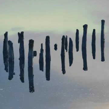 Abstract reflection in a water Stock Photos