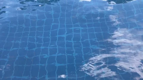 Abstract reflection on the water in swimming pool Stock Footage 277606045