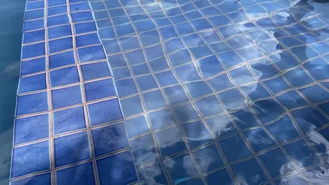 Abstract reflection on the water in swimming pool Stock Footage 277606181