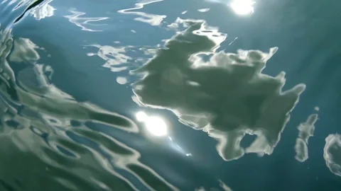 Abstract reflections of clouds on the water surface Stock Footage 115627826