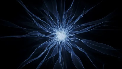 Abstract reflections, moving rays of caustics on a black background Video stock 305385695