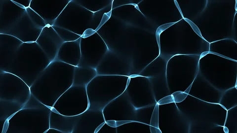 Abstract reflections, moving rays of caustics on a black background Stock Footage 316614388