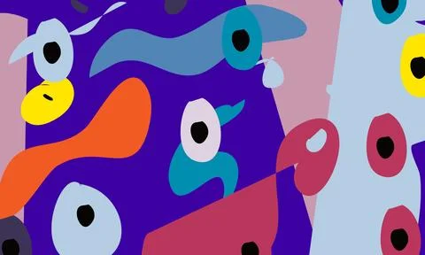 Abstract Reflections Through the Gaze, Surreal Modern Illustration of Perce.. Stock Illustration