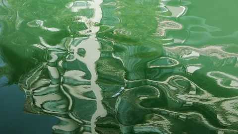 Abstract reflections in water, slow motion Stock Footage 86249887